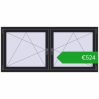 Ustalenie cen Okna skrzydłowe 1815x845 mm REHAU ENERGY-SAVING SYNEGO MD BLACK_ULTI-MATT dwustronny. Cena: 524,00 €