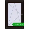 Pricing Tilt-and-Turn 700x1050 mm REHAU OPTIMUM EURO-DESIGN 70 BLACK_BROWN two-sided. Price: 1 081.82 PLN