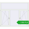 Pricing Tilt-and-Turn 2100x1800 mm REHAU OPTIMUM EURO-DESIGN 70 RAL 9016 Traffic white two-sided. Price: 1956,44 zł