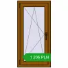 Pricing Tilt-and-Turn 550x1100 mm REHAU OPTIMUM EURO-DESIGN 70 GOLDEN OAK two-sided. Price: 1 206.25 PLN