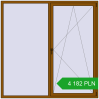 Pricing Tilt-and-Turn 2000x2000 mm REHAU OPTIMUM EURO-DESIGN 70 GOLDEN OAK two-sided. Price: 4 181.7 PLN