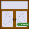Pricing Tilt-and-Turn 1500x1500 mm KORSA OPTIMUM REHAU EURO 70. Price: 803.16 EUR