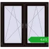 Ustalenie cen Okna skrzydłowe 1260x1175 mm REHAU ENERGY-SAVING SYNEGO MD BLACK_BROWN dwustronny. Cena: 472,04 €