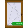Pricing Tilt-and-Turn 850x1300 mm REHAU OPTIMUM EURO-DESIGN 70 GOLDEN OAK two-sided. Price: 1 485.85 PLN