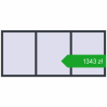 Pricing Tilt-and-Turn 2400x1065 mm REHAU OPTIMUM EURO-DESIGN 70 ANTHRACITE_GREY_STRUKTURAL two-sided. Price: 1342,86 zł