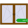 Pricing Tilt-and-Turn 1755x1340 mm REHAU ENERGY-SAVING SYNEGO MD GOLDEN OAK two-sided. Price: 667,61 €