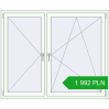Pricing Tilt-and-Turn 1620x1340 mm REHAU OPTIMUM EURO-DESIGN 70 RAL 9016 Traffic white two-sided. Price: 1 992.23 PLN
