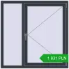Pricing Tilt-and-Turn 1200x1200 mm REHAU OPTIMUM EURO-DESIGN 70 ANTHRACITE_GREY_STRUKTURAL two-sided. Price: 1 830.72 PLN