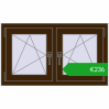 Pricing Tilt-and-Turn 990x575 mm REHAU OPTIMUM EURO-DESIGN 70 DARK_OAK two-sided. Price: 236,20 €