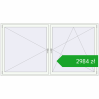 Ustalenie cen Okna skrzydłowe 2600x1400 mm REHAU ENERGY-SAVING SYNEGO MD RAL 9016 Traffic white dwustronny. Cena: 2984,13 zł