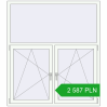 Pricing Tilt-and-Turn 1500x1700 mm REHAU OPTIMUM EURO-DESIGN 70 RAL 9016 Traffic white two-sided. Price: 2 587.32 PLN