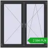 Pricing Tilt-and-Turn 1350x1350 mm REHAU OPTIMUM EURO-DESIGN 70 ANTHRACITE_GREY_GLATT two-sided. Price: 2 594.01 PLN