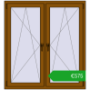 Ustalenie cen Okna skrzydłowe 1275x1385 mm REHAU ENERGY-SAVING SYNEGO MD GOLDEN OAK dwustronny. Cena: 575,01 €