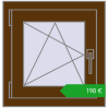 Ustalenie cen Okna skrzydłowe 500x515 mm CLASICTHERM 70 WALNUT dwustronny. Cena: 197,84 €