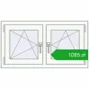 Pricing Tilt-and-Turn 990x530 mm REHAU OPTIMUM EURO-DESIGN 70 BLACK_BROWN external. Price: 1085,33 zł