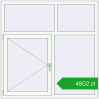 Pricing Tilt-and-Turn 1500x1500 mm ALU STANDARD 72 RAL 9016 Traffic white two-sided. Price: 4802,40 zł