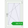 Pricing Tilt-and-Turn 650x1000 mm REHAU ENERGY-SAVING SYNEGO MD RAL 9016 Traffic white two-sided. Price: 995.02 PLN