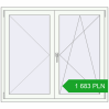 Pricing Tilt-and-Turn 1350x1200 mm REHAU OPTIMUM EURO-DESIGN 70 RAL 9016 Traffic white two-sided. Price: 1 682.6 PLN