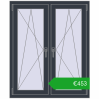 Pricing Tilt-and-Turn 1005x1220 mm REHAU ENERGY-SAVING SYNEGO MD ANTHRACITE_GREY_STRUKTURAL two-sided. Price: 453,04 €