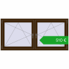 Ustalenie cen Okna skrzydłowe 1770x830 mm REHAU ENERGY-SAVING SYNEGO MD DARK_OAK dwustronny. Cena: 510,03 €