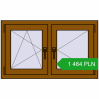 Pricing Tilt-and-Turn 1000x600 mm REHAU OPTIMUM EURO-DESIGN 70 GOLDEN OAK two-sided. Price: 1 463.8 PLN