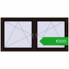 Ustalenie cen Okna skrzydłowe 1815x905 mm REHAU ENERGY-SAVING SYNEGO MD BLACK_BROWN dwustronny. Cena: 499,80 €