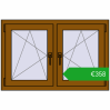 Pricing Tilt-and-Turn 1065x695 mm REHAU ENERGY-SAVING SYNEGO MD GOLDEN OAK two-sided. Price: 357,98 €