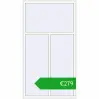 Pricing Tilt-and-Turn 1200x2200 mm REHAU OPTIMUM EURO-DESIGN 70 RAL 9016 Traffic white two-sided. Price: 278,96 €