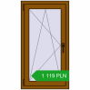 Pricing Tilt-and-Turn 600x1100 mm REHAU OPTIMUM EURO-DESIGN 70 GOLDEN OAK two-sided. Price: 1 118.68 PLN