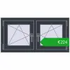 Pricing Tilt-and-Turn 990x500 mm REHAU OPTIMUM EURO-DESIGN 70 ANTHRACITE_GREY_STRUKTURAL two-sided. Price: 223,63 €