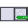 Ustalenie cen Okna skrzydłowe 1500x800 mm EPSILON OPTIMA ANTHRACITE_GREY_STRUKTURAL dwustronny. Cena: 160,23 €