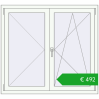 Pricing Tilt-and-Turn 1260x1155 mm REHAU ENERGY-SAVING SYNEGO MD RAL 9016 Traffic white two-sided. Price: 491,65 €