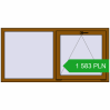 Pricing Tilt-and-Turn 1600x800 mm REHAU OPTIMUM EURO-DESIGN 70 GOLDEN OAK two-sided. Price: 1 583.08 PLN