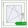 Ustalenie cen Okna skrzydłowe 500x545 mm EPSILON OPTIMA ANTHRACITE_GREY_STRUKTURAL zewnętrzny. Cena: 57,00 €