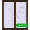 Pricing Tilt-and-Turn 1600x1800 mm REHAU ENERGY-SAVING SYNEGO MD DARK_OAK two-sided. Price: 4 531.68 PLN