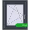 Pricing Tilt-and-Turn 600x700 mm CLASICTHERM 70 ANTHRACITE_GREY_STRUKTURAL two-sided. Price: 730,90 zł
