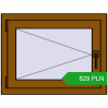Pricing Tilt-and-Turn 720x550 mm REHAU OPTIMUM EURO-DESIGN 70 GOLDEN OAK two-sided. Price: 829.49 PLN
