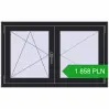 Pricing Tilt-and-Turn 1140x700 mm REHAU ENERGY-SAVING SYNEGO MD BLACK_ULTI-MATT two-sided. Price: 1 857.6 PLN
