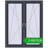 Pricing Tilt-and-Turn 1200x1500 mm REHAU ENERGY-SAVING SYNEGO MD ANTHRACITE_GREY_STRUKTURAL two-sided. Price: 3 490.15 PLN