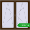 Pricing Tilt-and-Turn 1560x1550 mm REHAU ENERGY-SAVING SYNEGO MD DARK_OAK two-sided. Price: 2968,41 zł