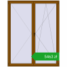Pricing Tilt-and-Turn 1800x2300 mm REHAU ENERGY-SAVING SYNEGO MD GOLDEN OAK two-sided. Price: 5463,16 zł