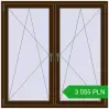 Pricing Tilt-and-Turn 1500x1500 mm REHAU OPTIMUM EURO-DESIGN 70 DARK_OAK two-sided. Price: 3 054.91 PLN