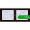 Pricing Tilt-and-Turn 1590x710 mm REHAU ENERGY-SAVING SYNEGO MD BLACK_BROWN two-sided. Price: 1715,00 zł
