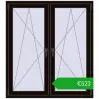 Ustalenie cen Okna skrzydłowe 1260x1400 mm REHAU ENERGY-SAVING SYNEGO MD BLACK_BROWN dwustronny. Cena: 523,33 €