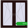 Ustalenie cen Okna skrzydłowe 1200x1235 mm REHAU ENERGY-SAVING SYNEGO MD CHOCOLATE_BROWN dwustronny. Cena: 475,64 €