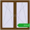 Pricing Tilt-and-Turn 1500x1500 mm REHAU OPTIMUM EURO-DESIGN 70 WALNUT two-sided. Price: 2112,71 zł