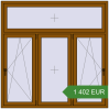 Ustalenie cen Okna skrzydłowe 1800x1800 mm KORSA BRILLANT DESIGN GOLDEN OAK dwustronny. Cena: 1 402.29 EUR