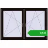 Pricing Tilt-and-Turn 1635x1115 mm REHAU ENERGY-SAVING SYNEGO MD BLACK_BROWN two-sided. Price: 517,52 €