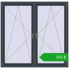 Pricing Tilt-and-Turn 1650x1600 mm EPSILON OPTIMA ANTHRACITE_GREY_STRUKTURAL two-sided. Price: 310,49 €