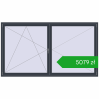 Pricing Tilt-and-Turn 2500x1400 mm REHAU ENERGY-SAVING SYNEGO MD ANTHRACITE_GREY_STRUKTURAL two-sided. Price: 5079,29 zł